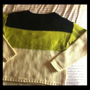 Soft color block sweater
